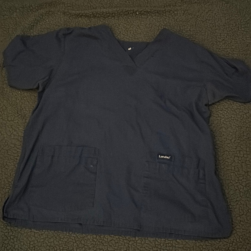 Women’s size large Landau scrub top navy blue